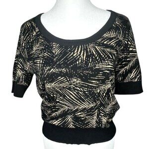 Michael Kors Womens Short Sleeve Patterned Sweater Size Medium